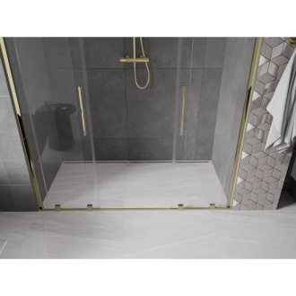 Mexen Velar Duo posuvné sprchové dvere 200 cm, priehľadné, zlaté - 871-200-000-02-50
