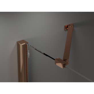 Mexen Velar Duo posuvné sprchové dvere 150 cm, transparent, ružové zlato 871-150-000-02-60
