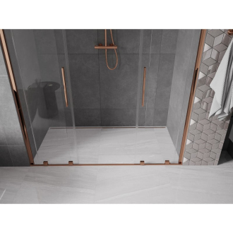 Mexen Velar Duo posuvné sprchové dvere 170 cm, transparent, ružové zlato 871-170-000-02-60