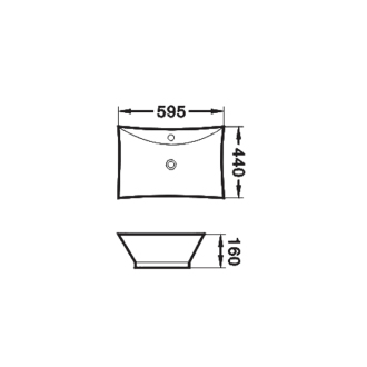 Invena IZYDA CE-12-001-C Umývadlo na dosku 60 cm