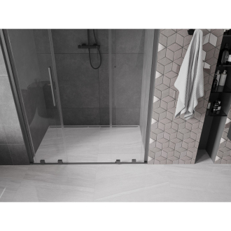 Mexen Velar Duo posuvné sprchové dvere 150, transp., sivá kefa. 871-150-000-02-66