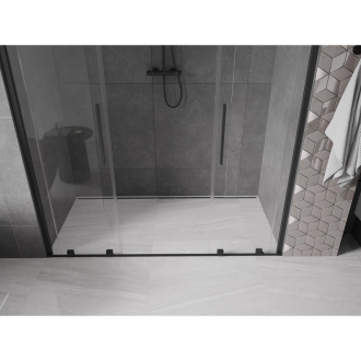 Mexen Velar Duo posuvné sprchové dvere 200 cm, priehľadné, čierne - 871-200-000-02-70