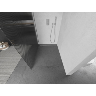 Mexen Kyoto Walk-in sprchová stena 90 x 200 cm, pruhy 8 mm, chróm - 800-090-101-01-09