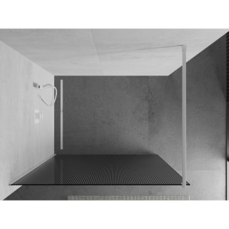 Mexen Kyoto Walk-in sprchová stena 80 x 200 cm, 8 mm pruhy, biela - 800-080-101-20-09