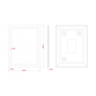 SOURS - zrkadlo s LED osvetlením 600 x 800 mm (š xv) OLNZSOU60