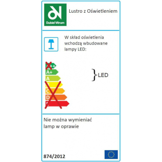 ORLU - zrkadlo s LED osvetlením 500 x 700 mm (š xv) OLNZORL50