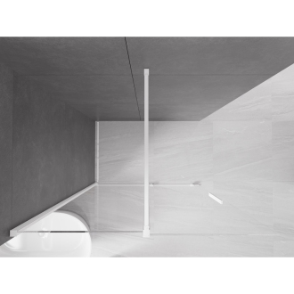 Mexen Velar Walk-in sprchová stena 140x200 cm, 8 transparent, biela 871-140-000-03-20