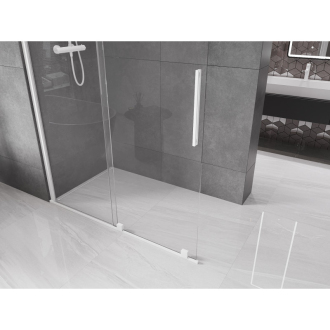 Mexen Velar Walk-in sprchová stena 140x200 cm, 8 transparent, biela 871-140-000-03-20