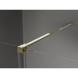 Mexen Velar Walk-in sprchová stena 90x200 cm, 8 transparent, zlatá 871-090-000-03-50