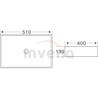 Invena ATE CE-16-001-C Umývadlo na dosku 51 cm