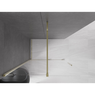 Mexen Velar Walk-in sprchová stena 150x200 cm, 8 transparent, zlatá 871-150-000-03-50