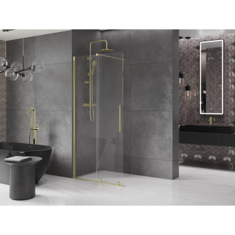 Mexen Velar Walk-in sprchová stena 80x200, 8 transp., brúsené zlato 871-080-000-03-55