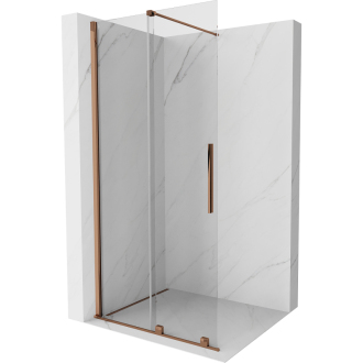 Mexen Velar Walk-in sprchová stena 80x200, 8 transp., ružové zlato 871-080-000-03-60