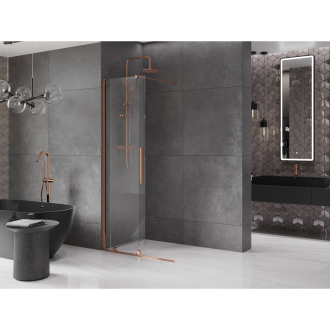 Mexen Velar Walk-in sprchová stena 80x200, 8 transp., ružové zlato 871-080-000-03-60