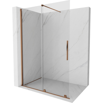 Mexen Velar Walk-in sprchová stena 140x200, 8 transp., ružové zlato 871-140-000-03-60