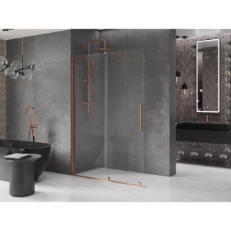 Mexen Velar Walk-in sprchová stena 150x200, 8 transp., ružové zlato 871-150-000-03-60