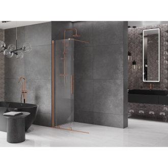 Mexen Velar Walk-in sprchová stena 75x200, 8 transp., Kefa. meď 871-075-000-03-65