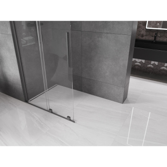 Mexen Velar Walk-in sprchová stena 110x200, transp. 8, šedá kefa. 871-110-000-03-66