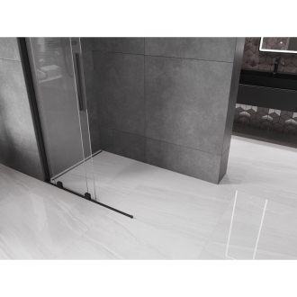 Mexen Velar Walk-in výsuvná sprchová stena 110 x 200 cm, transparentná 8 mm, čierna - 871-110-000-03-70