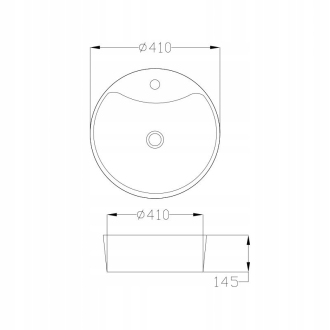 Invena RONDI CE-20-001-W Umývadlo na dosku 41 cm