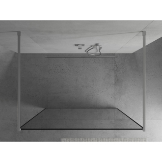 Mexen Kioto voľne stojaca sprchová stena 150x200 cm, čierny vzor 8, chróm 800-150-002-01-70
