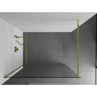 Mexen Kioto Walk-in sprchová stena 115x200 cm, transparent 8, zlatá 800-115-101-50-00