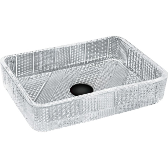Mexen Akra sklenené umývadlo na dosku 46 x 33 cm, transparentné - 24024600