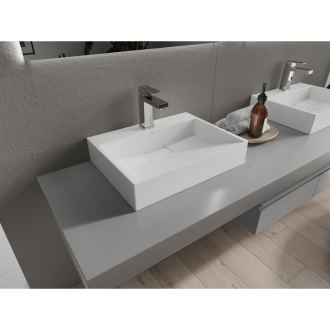 Mexen Ava umývadlo na dosku z konglomerátu 1/O 50 x 38 cm, biela - 23015001