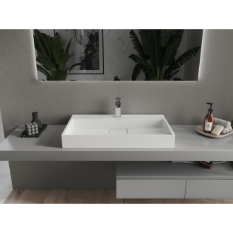 Mexen Ava umývadlo na dosku z konglomerátu 1/O 80 x 46 cm, biela - 23018001