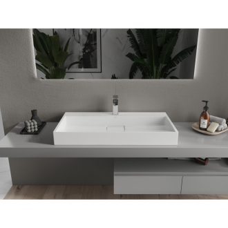 Mexen Ava umývadlo na dosku z konglomerátu 1/O 90 x 46 cm, biela - 23019001