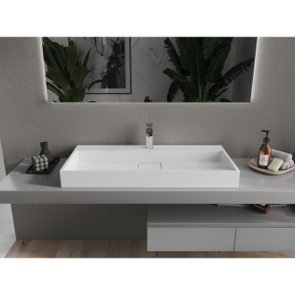 Mexen Ava umývadlo na dosku z konglomerátu 1/O 100 x 46 cm, biela - 23011001