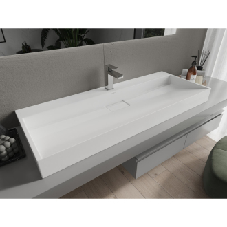 Mexen Ava umývadlo na dosku z konglomerátu 1/O 120 x 46 cm, biela - 23011201