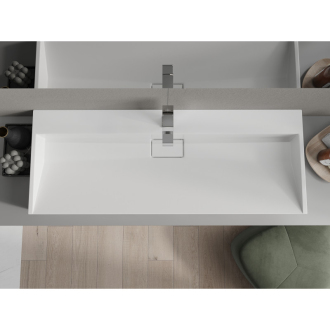 Mexen Ava umývadlo na dosku z konglomerátu 1/O 120 x 46 cm, biela - 23011201