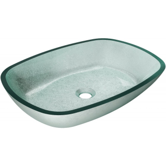Mexen Araks sklenené umývadlo na dosku 54 x 39 cm, strieborné - 24155411