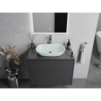 Mexen Araks sklenené umývadlo na dosku 54 x 39 cm, biele - 24155430