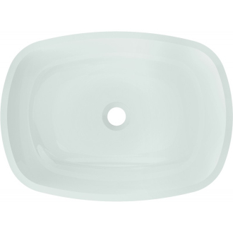 Mexen Araks sklenené umývadlo na dosku 54 x 39 cm, biele - 24155430