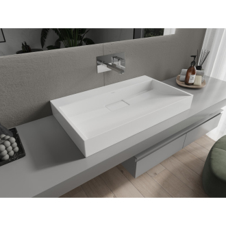 Mexen Ava umývadlo na dosku z konglomerátu B/O 80 x 46 cm, biela - 23018000