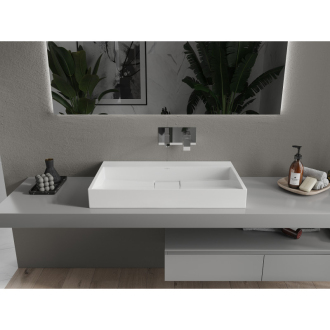 Mexen Ava umývadlo na dosku z konglomerátu B/O 80 x 46 cm, biela - 23018000