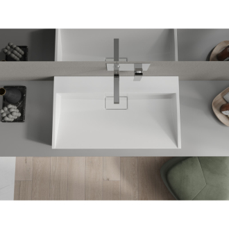 Mexen Ava umývadlo na dosku z konglomerátu B/O 80 x 46 cm, biela - 23018000