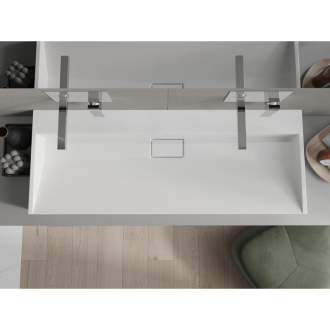 Mexen Ava umývadlo na dosku z konglomerátu B/O 120 x 46 cm, biela - 23011200