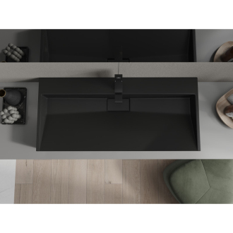 Mexen Ava umývadlo na dosku z konglomerátu 1/O 100 x 46 cm, čierna - 23011071