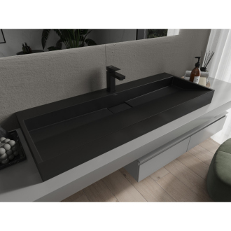 Mexen Ava umývadlo na dosku z konglomerátu 1/O 120 x 46 cm, čierna - 23011271