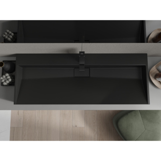 Mexen Ava umývadlo na dosku z konglomerátu 1/O 120 x 46 cm, čierna - 23011271