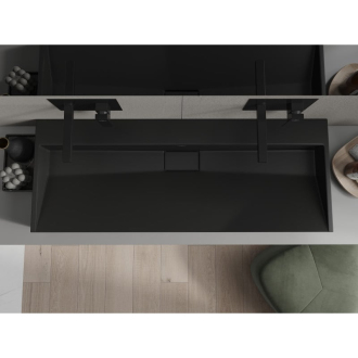 Mexen Ava umývadlo na dosku z konglomerátu B/O 120 x 46 cm, čierna - 23011270