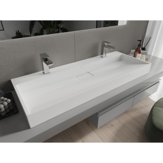 Mexen Ava umývadlo na dosku z konglomerátu 2/O 120 x 46 cm, biela - 23011202