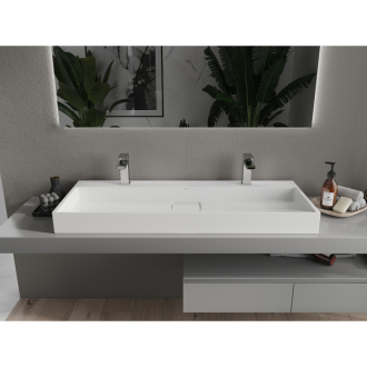 Mexen Ava umývadlo na dosku z konglomerátu 2/O 120 x 46 cm, biela - 23011202