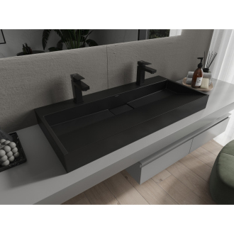 Mexen Ava umývadlo na dosku z konglomerátu 2/O 100 x 46 cm, čierna - 23011072