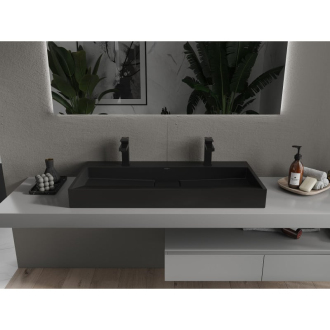 Mexen Ava umývadlo na dosku z konglomerátu 2/O 100 x 46 cm, čierna - 23011072