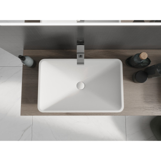 Mexen Esper umývadlo na dosku z konglomerátu 60 x 38 cm, biela - 23036001