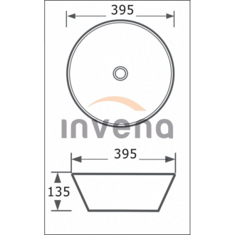 Invena DOKOS CE-19-001-C Umývadlo na dosku 40cm, biela mat